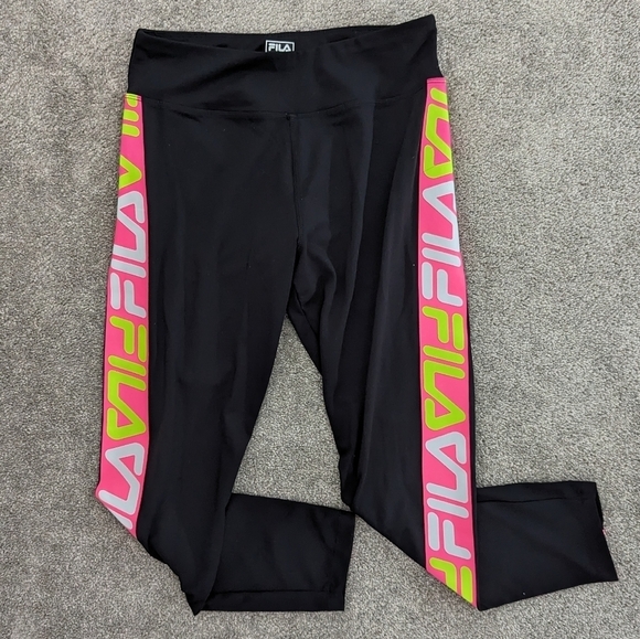 FILA cropped women's black legging Small - Picture 1 of 8